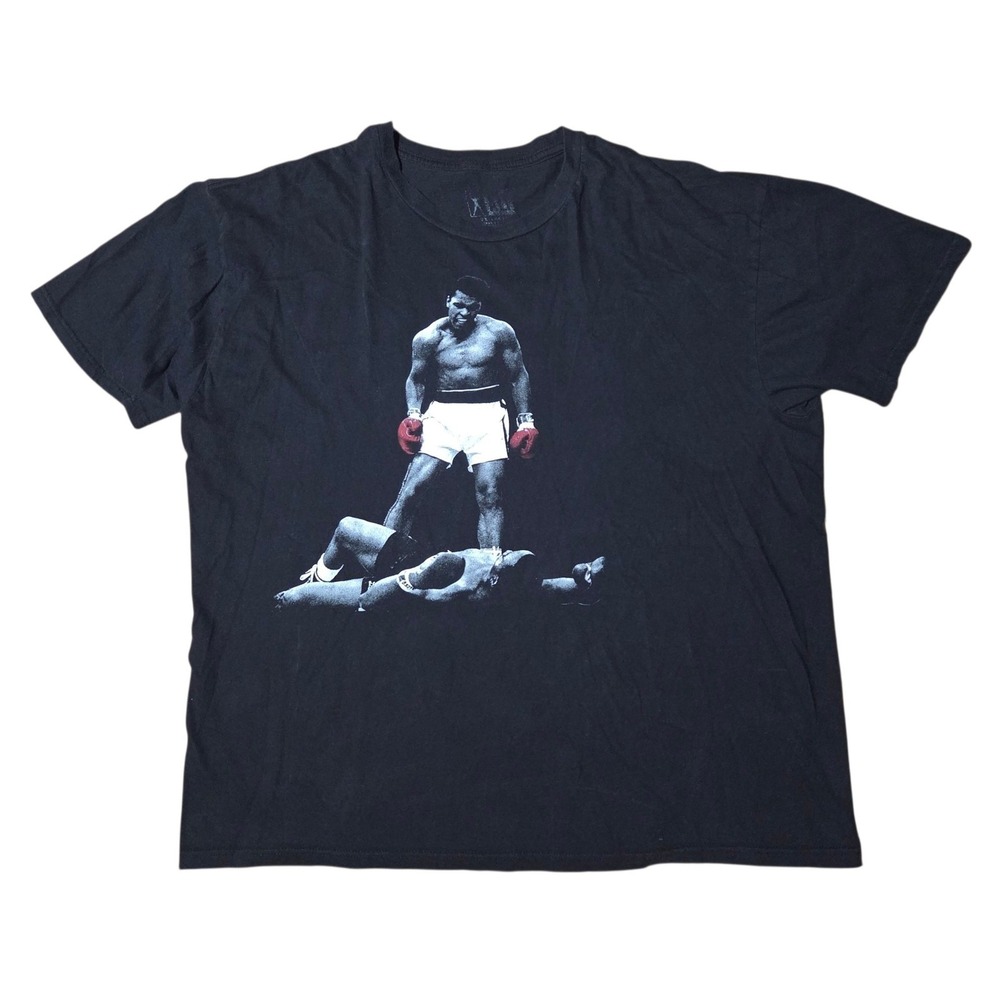 Muhammad Ali Vs Liston 1965 Champ Knockout Black T-Shirt Size 2XL